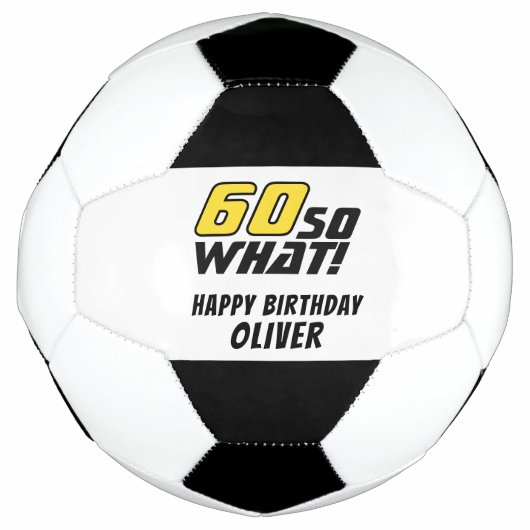 60おもしろいだから何引用文60誕生日 サッカーボール (正面)