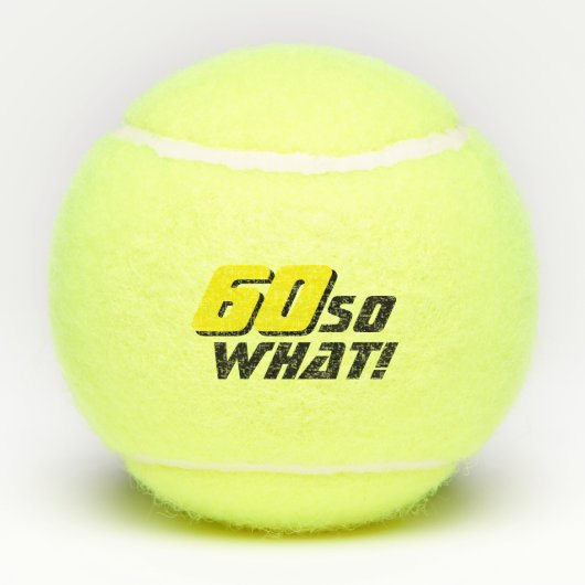 60おもしろいだから何感動的引用文60誕生日 テニスボール (裏面)