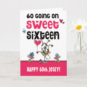 60おもしろいオンSweet sixteen漫画誕生日 カード