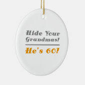 60おもしろい回目の誕生日プレゼント セラミックオーナメント (右)