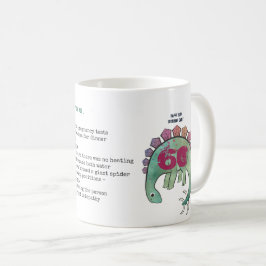 60おもしろい日パーソナライズされた「お前の歳の時」ディノ コーヒーマグカップ