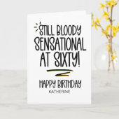 60おもしろい歳になる60歳の誕生日 カード (黄色い花)