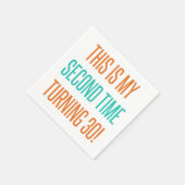 60おもしろい番目の女性誕生日 スタンダードカクテルナプキン (角)