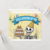 60おもしろい番目の誕生日カードのスケルトンパーティー カード (正面/裏面インサイチュ)