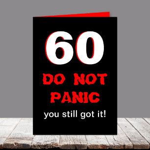 60おもしろい番目の誕生日カード カード