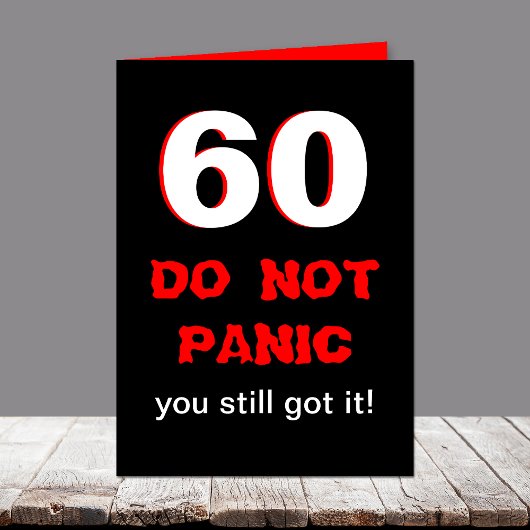 60おもしろい番目の誕生日カード カード