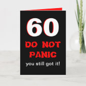 60おもしろい番目の誕生日カード カード (正面)