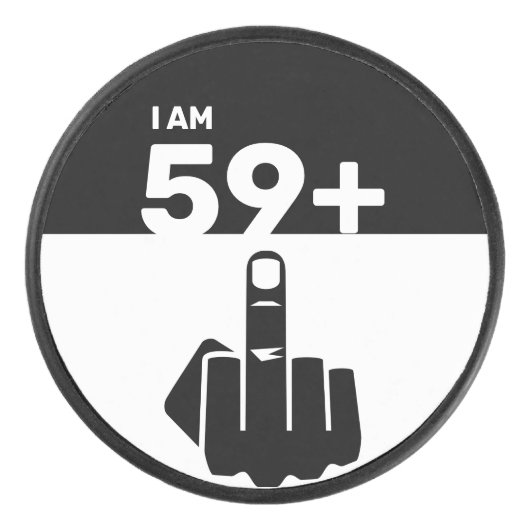 60おもしろい番目の誕生日ギフト、59プラス1 アイスホッケーパック (正面)