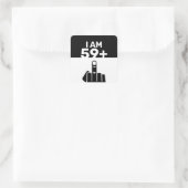 60おもしろい番目の誕生日ギフト、59プラス1 スクエアシール (バッグ)