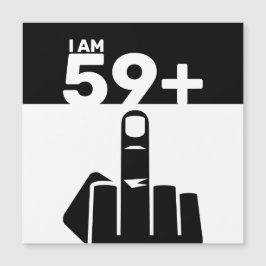 60おもしろい番目の誕生日ギフト、59プラス1 マグネット招待状