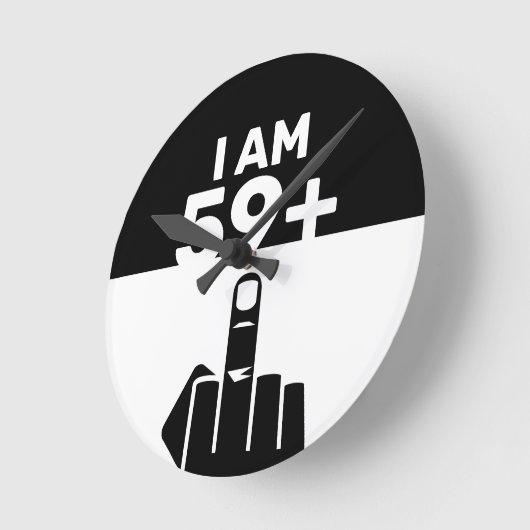 60おもしろい番目の誕生日ギフト、59プラス1 ラウンド壁時計 (傾斜)