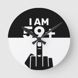 60おもしろい番目の誕生日ギフト、59プラス1 ラウンド壁時計