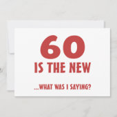 60おもしろい番目の誕生日Gagギフト カード (正面)