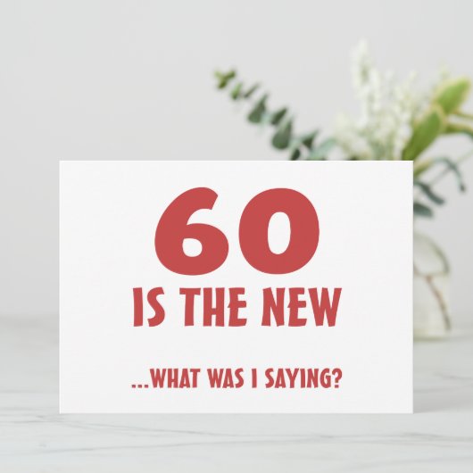 60おもしろい番目の誕生日Gagギフト カード (スタンド正面)