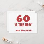 60おもしろい番目の誕生日Gagギフト カード (正面/裏面インサイチュ)