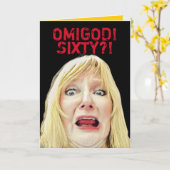 60おもしろい誕生日が死んだより良い カード (黄色い花)