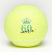 60おもしろい誕生日カスタム女王 テニスボール (正面)