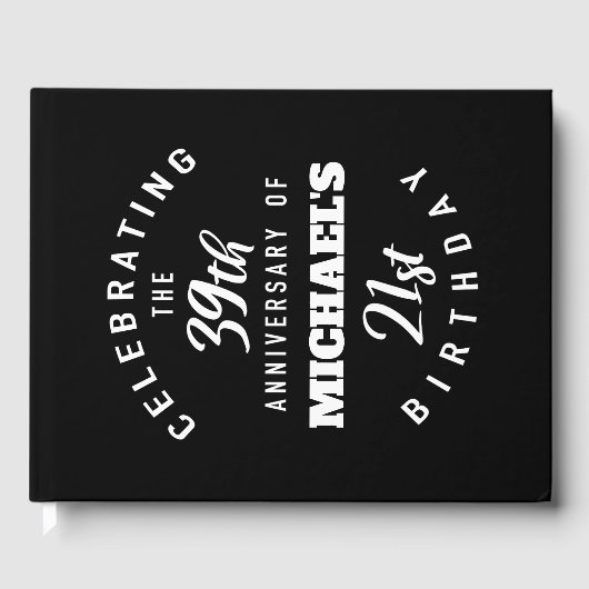 60おもしろい誕生日パーソナライズされた ゲストブック (正面)