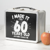 60おもしろい誕生日引用文皮肉60歳 メタルランチボックス (インサイチュ)