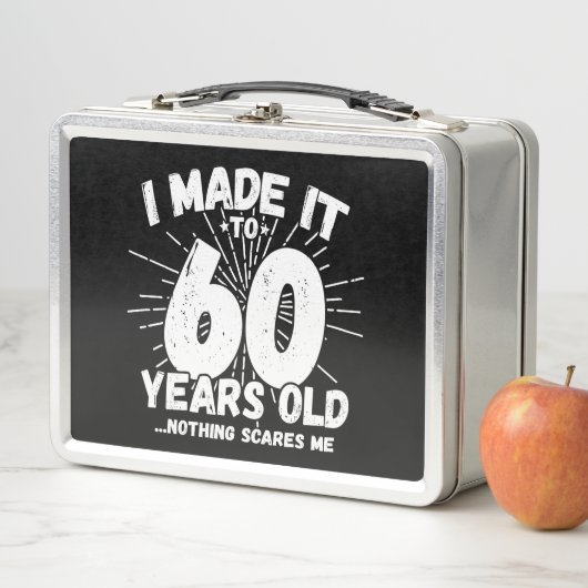 60おもしろい誕生日引用文皮肉60歳 メタルランチボックス (インサイチュ)