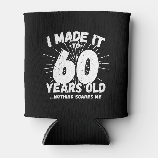 60おもしろい誕生日引用文皮肉60歳 缶クーラー (正面)