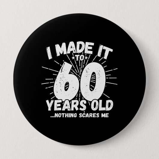 60おもしろい誕生日引用文皮肉60歳 缶バッジ (正面)