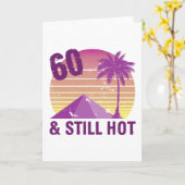 60おもしろい誕生日熱 カード (黄色い花)