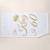 60おもしろい誕生日男性へ ビーチタオル (正面)