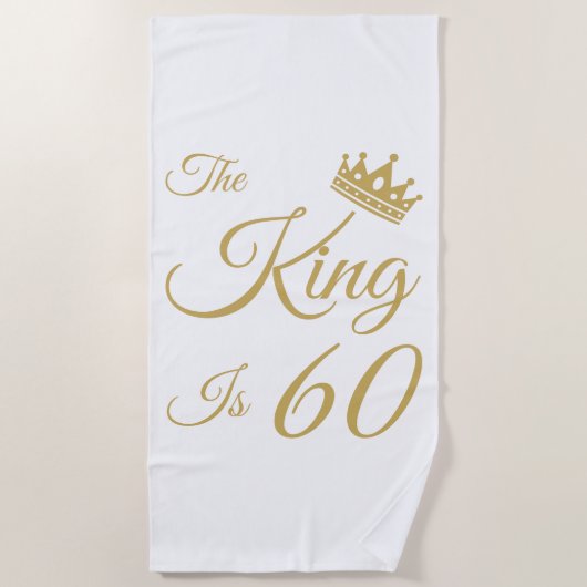 60おもしろい誕生日男性へ ビーチタオル (正面)