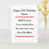 60おもしろい誕生日詩誕生日カード カード (黄色い花)