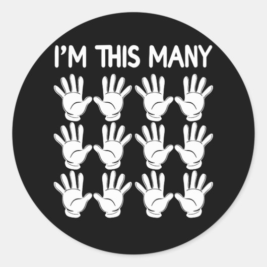 60おもしろい誕生日60歳のこの多くの手 ラウンドシール (正面)