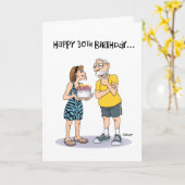 60おもしろい誕生日 カード (黄色い花)