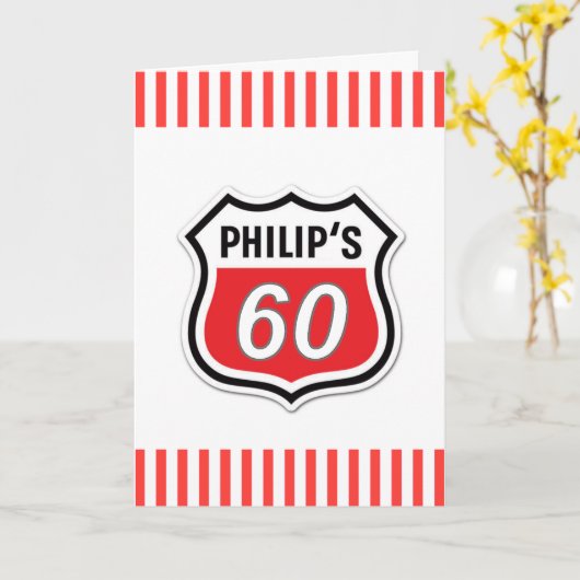 60おもしろい誕生日 カード (黄色い花)