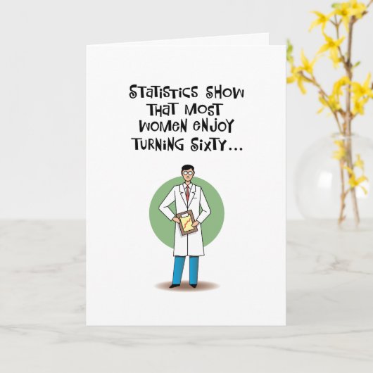 60おもしろい誕生日 カード (黄色い花)