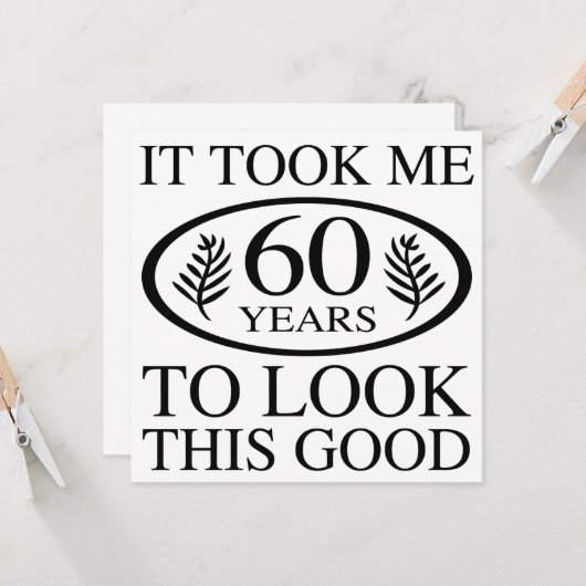 60おもしろい誕生日 カード (正面/裏面インサイチュ)