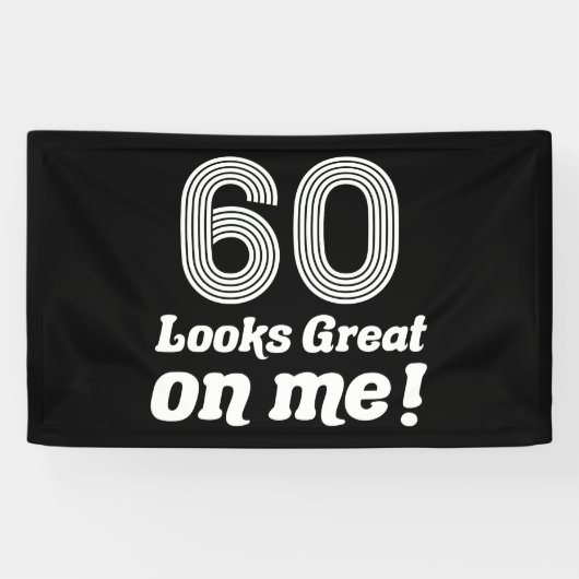60おもしろい誕生日 横断幕 (横)