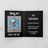 60おもしろい誕生日、骸骨乗馬 カード (内部)