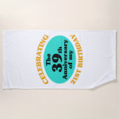 60おもしろい誕生日Gagギフト ビーチタオル (正面)