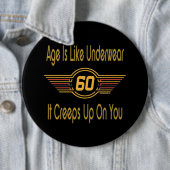 60おもしろい~年は下着に似ている 缶バッジ (インサイチュ)