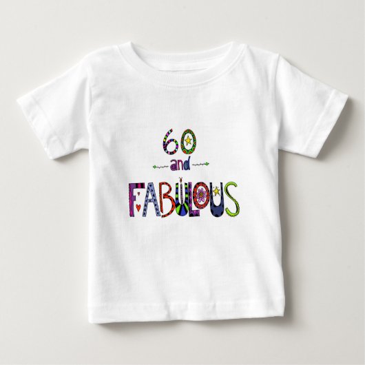 60およびすばらしいの60歳、第60誕生日 ベビーTシャツ (正面)