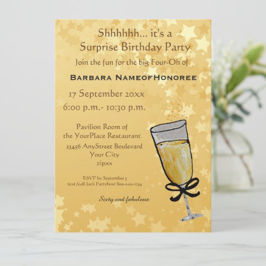 60およびすばらしい第60誕生祝い 招待状 (スタンド正面)