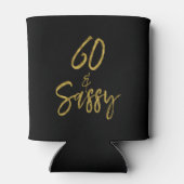 60およびサッシゴールドフォイル誕生日クーラーボックス 缶クーラー (裏面)