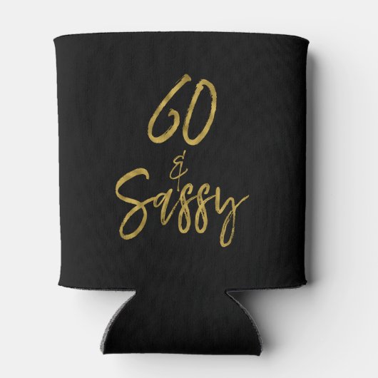 60およびサッシゴールドフォイル誕生日クーラーボックス 缶クーラー (裏面)