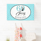 60およびサッシーカスタム誕生日60thグリッター 横断幕 (インサイチュ)