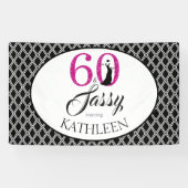 60および粋なカスタムの第60誕生日 横断幕 (横)