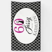 60および粋なカスタムの第60誕生日 横断幕 (縦)