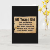 60および「ハッピーバースデー」クラシック カード (黄色い花)
