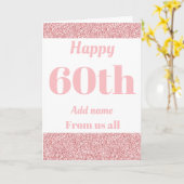 60かわいらしパーソナライズされた歳の誕生日カード カード (黄色い花)