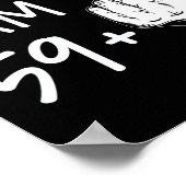 60じゃない、59足す1 中指Tシャツ メンズ 太め ポスター (角)