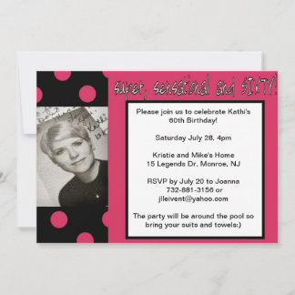 60すごい歳の誕生日の招待 招待状